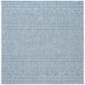 SAFAVIEH Courtyard Collection 4 Square Grey/Blue CY8235 Indoor/ Outside Waterproof Easy cleansingPatio Backyard Mudroom Area Ma