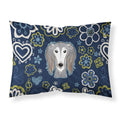 Blue Flowers Saluki Fabric Standard Pillowcase