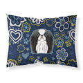 Blue Flowers Japanese Chin Fabric Standard Pillowcase