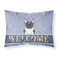 Carolines Treasures French Bulldog Black White Welcome Pillowcase, Standard, Multicolor