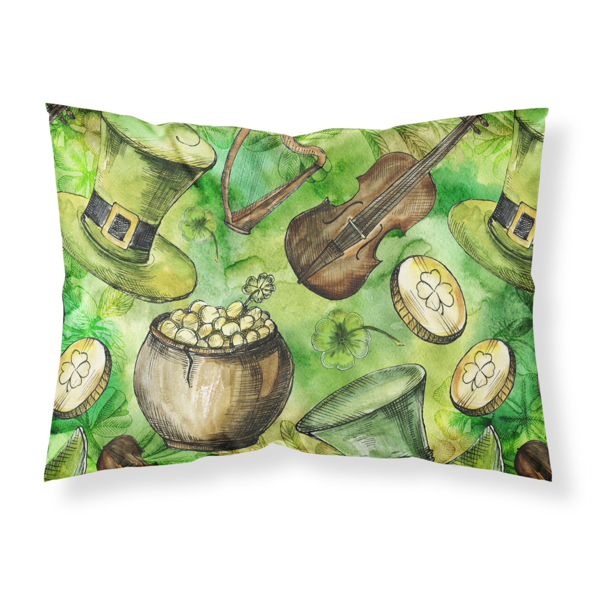 Luck of the Irish Fabric Standard Pillowcase