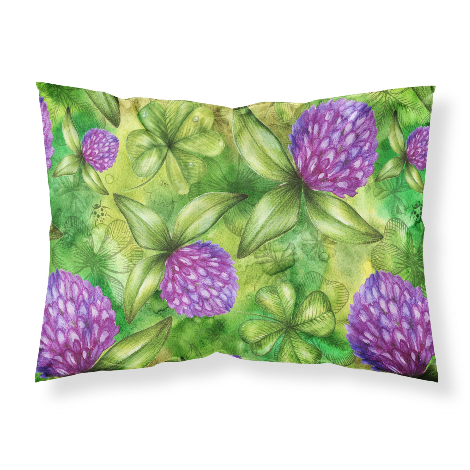 Shamrocks in Bloom Fabric Standard Pillowcase