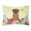 Easter Eggs Mastiff Brindle Fabric Standard Pillowcase