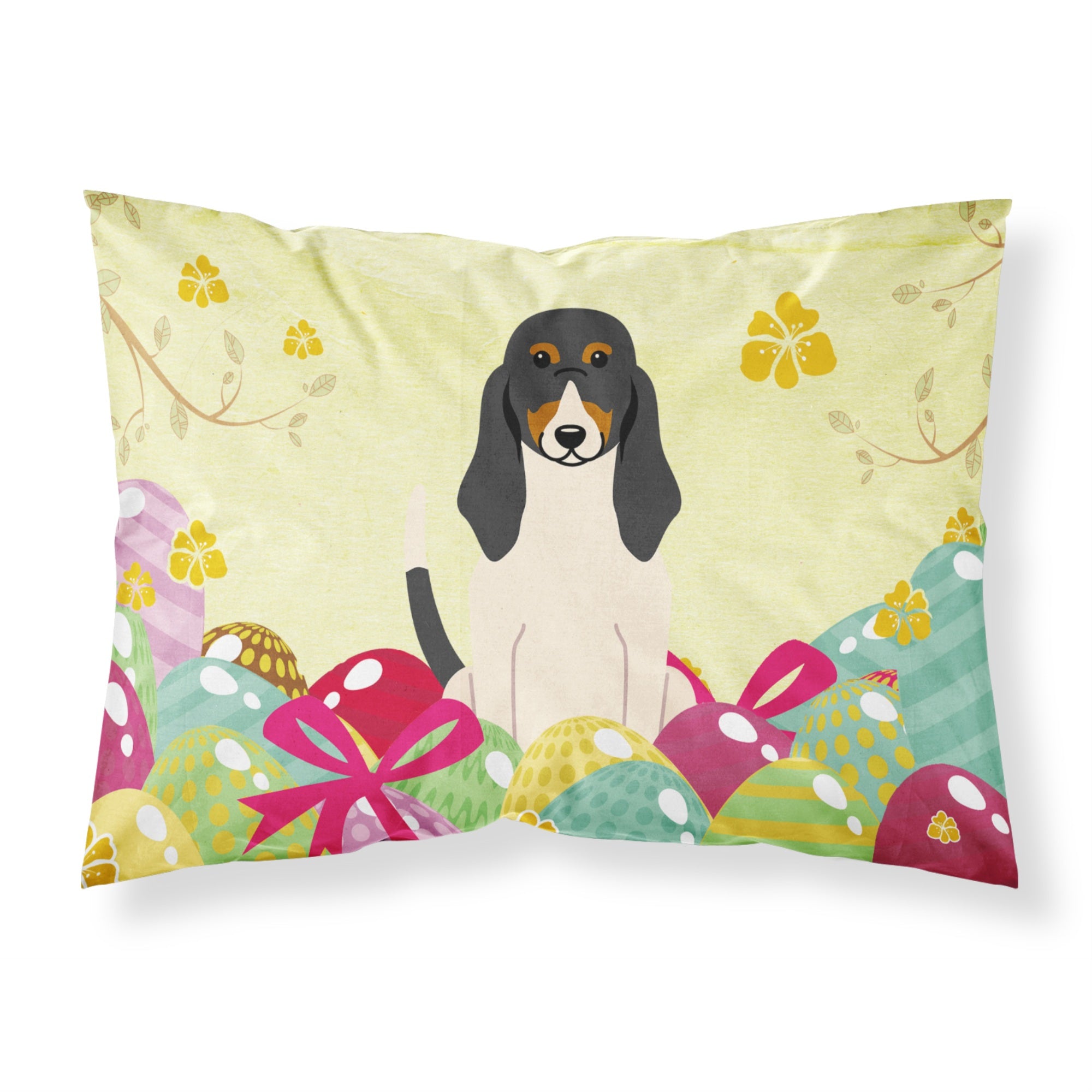Easter Eggs Swiss Hound Fabric Standard Pillowcase