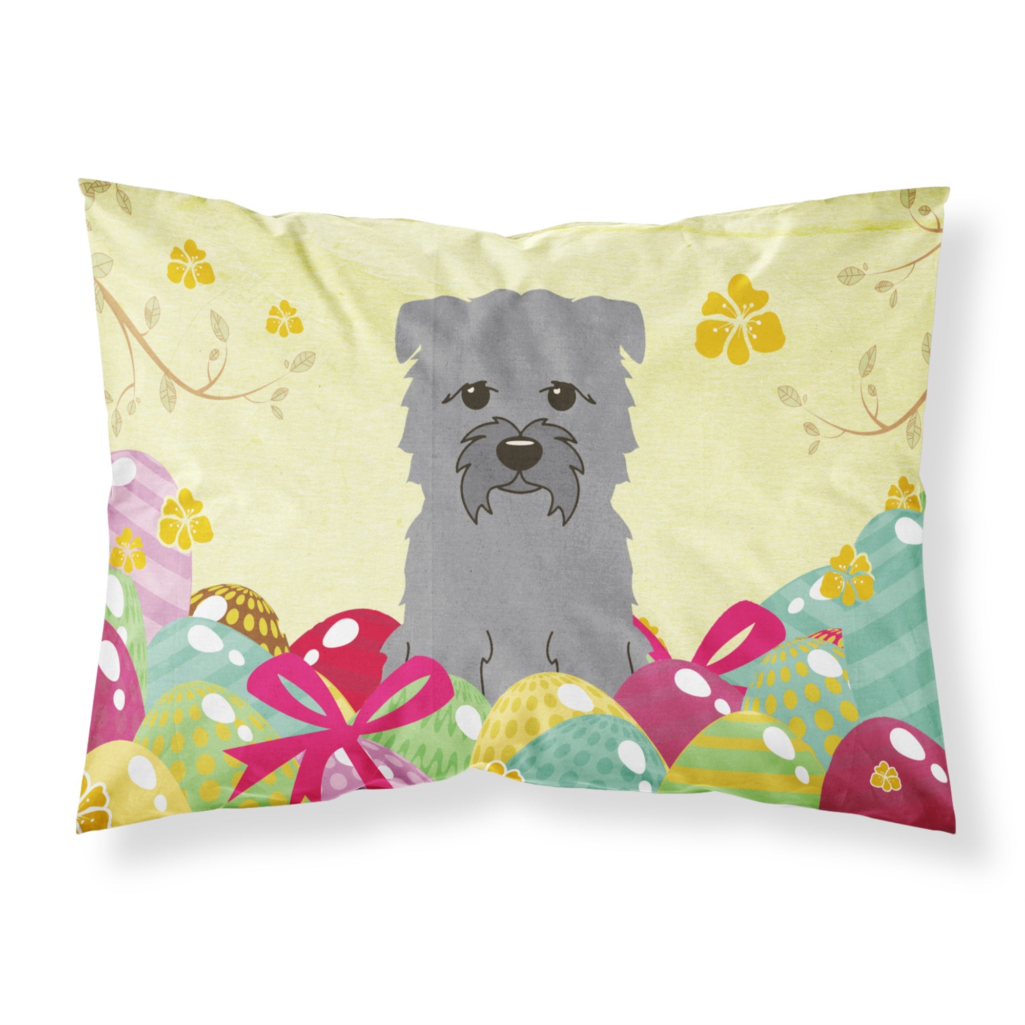 Easter Eggs Glen of Imal Grey Fabric Standard Pillowcase