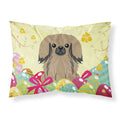 Easter Eggs Pekingnese Tan Fabric Standard Pillowcase