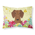 Easter Eggs Dachshund Red Brown Fabric Standard Pillowcase