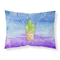 Carolines Treasures Cactus Blue and Purple Watercolor Pillowcase, Standard, Multicolor
