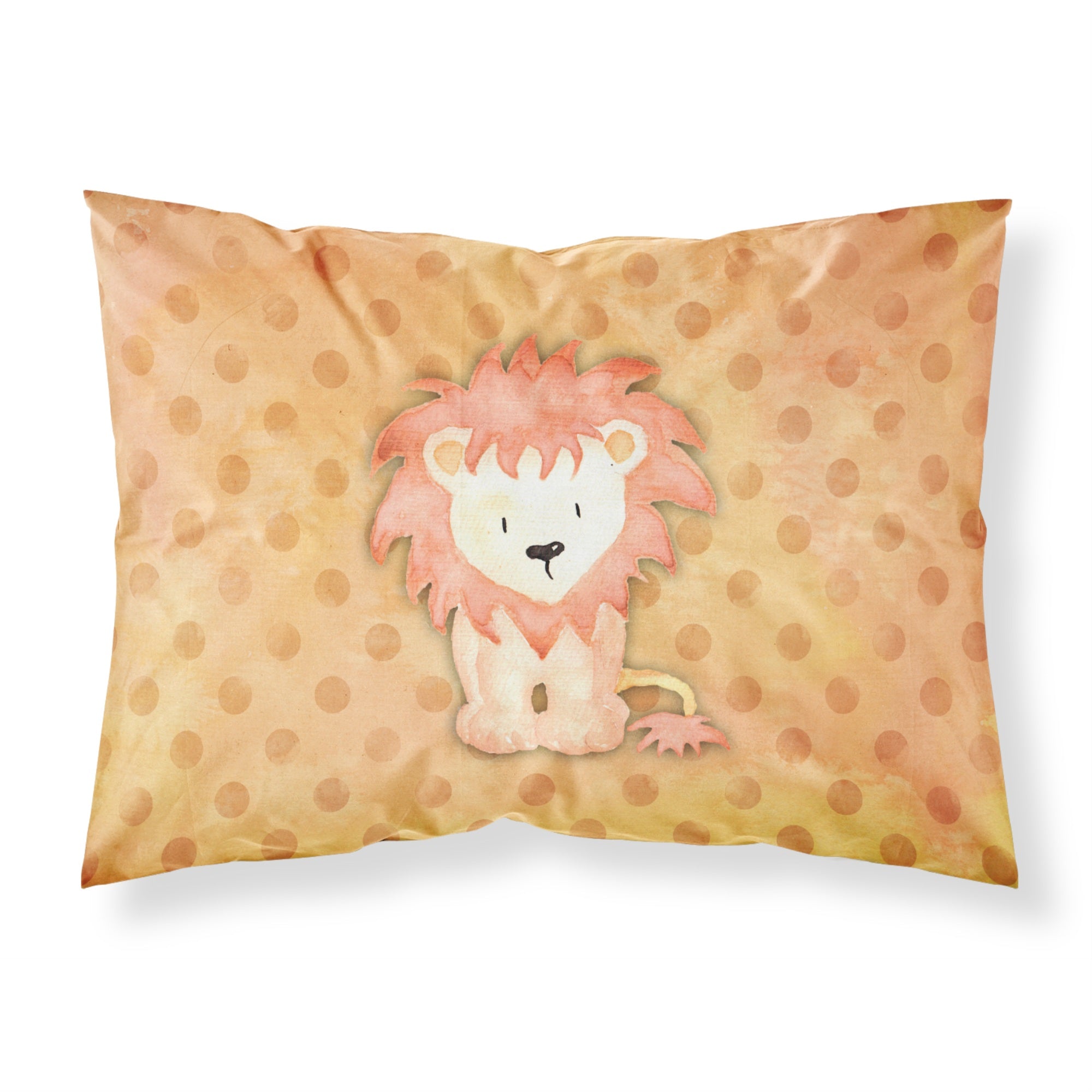 Carolines Treasures Polkadot Lion Watercolor Pillowcase, Standard, Multicolor