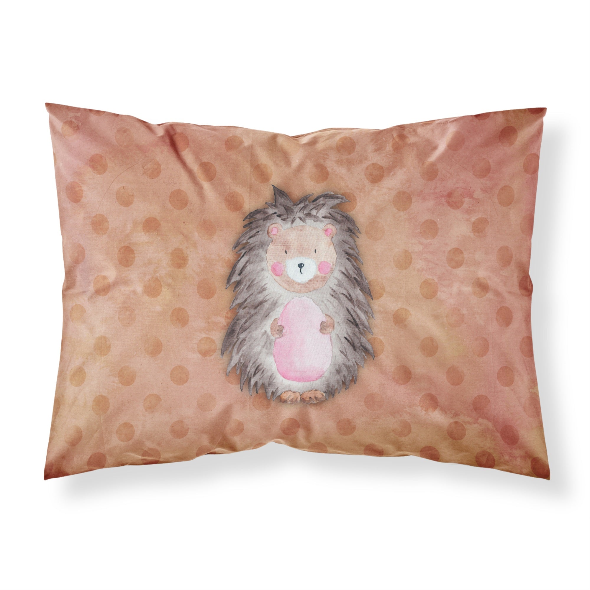 Carolines Treasures Polkadot Hedgehog Watercolor Pillowcase, Standard, Multicolor