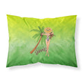 Hello Summer Lady in Swimsuit Fabric Standard Pillowcase
