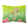 Summer Time Lady in Swimsuit Fabric Standard Pillowcase