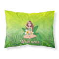 Welcome Lady in Bikini Summer Fabric Standard Pillowcase