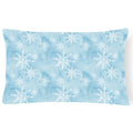 Carolines Treasures BB7552PW1216 Watercolor Snowflake on Light Blue Outdoor Canvas Pillow, Multicolor