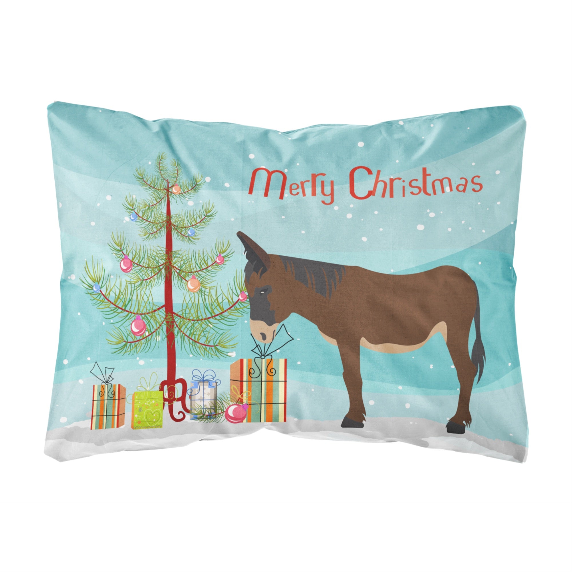 Carolines Treasures BB9220PW1216 Zamorano-Leones Donkey Christmas Outdoor Canvas Pillow