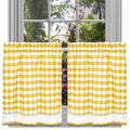 Ergode Buffalo Check Window Curtain Tier Pair - 58x24 - Yellow