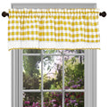 Buffalo Check Window Curtain Valance - 58x14 - Yellow