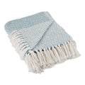 STORM BLUE WOVEN THROW