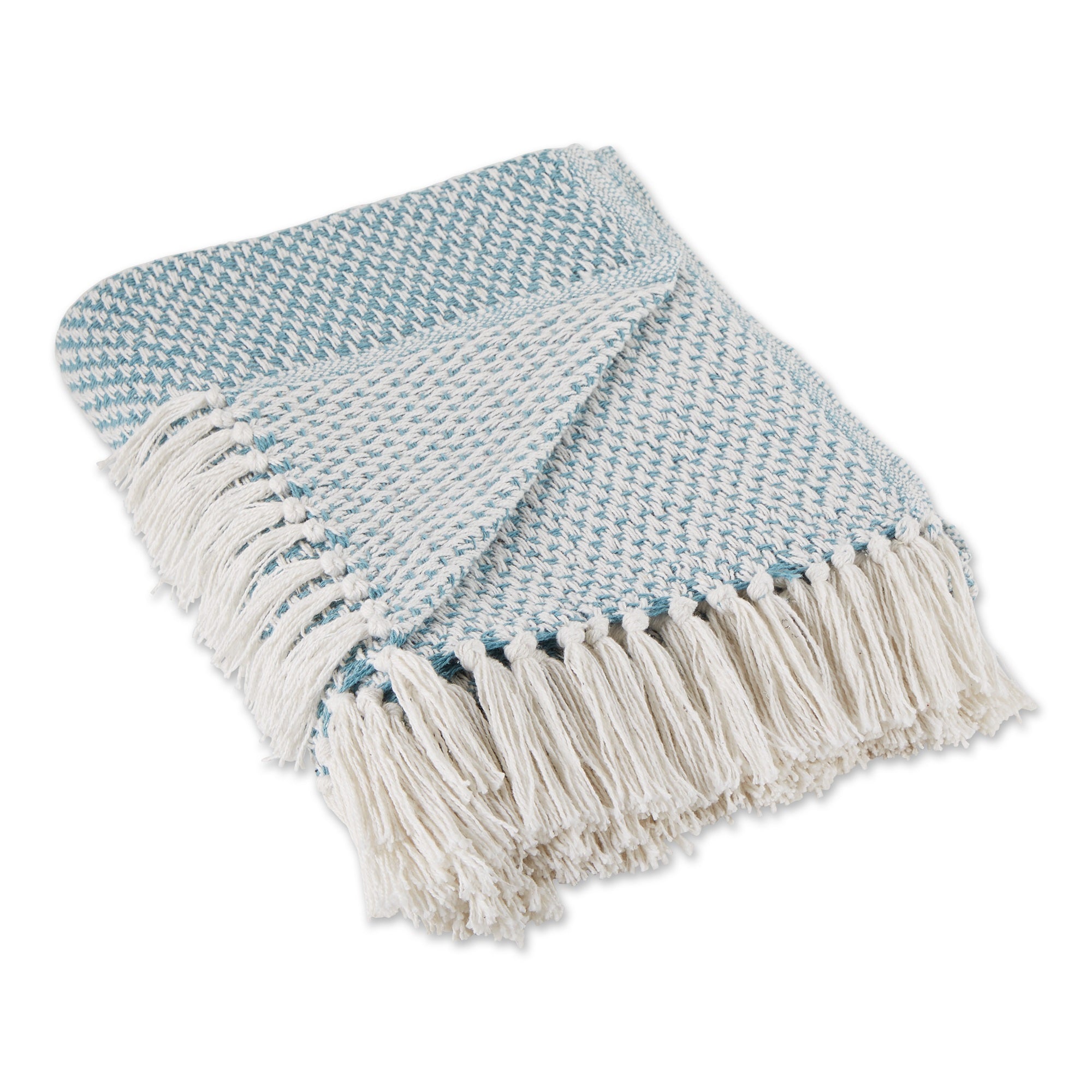 STORM BLUE WOVEN THROW