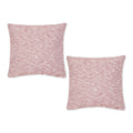 BARN RED AND OFF-WHITE TONAL RECYCLED COTTON PILLOW 18x18 SET/2
