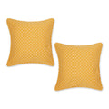 HONEY GOLD DOBBY PLUS RECYCLED COTTON PILLOW COVER 18x18 SET/2