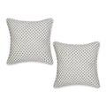 OFF-WHITE DOBBY PLUS RECYCLED COTTON PILLOW COVER 18x18 SET/2