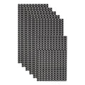 BLACK HERRINGBONE PRINT FRIDGE LINER SET/6