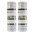 GRAY HERRINGBONE SHELF LINER SET/2