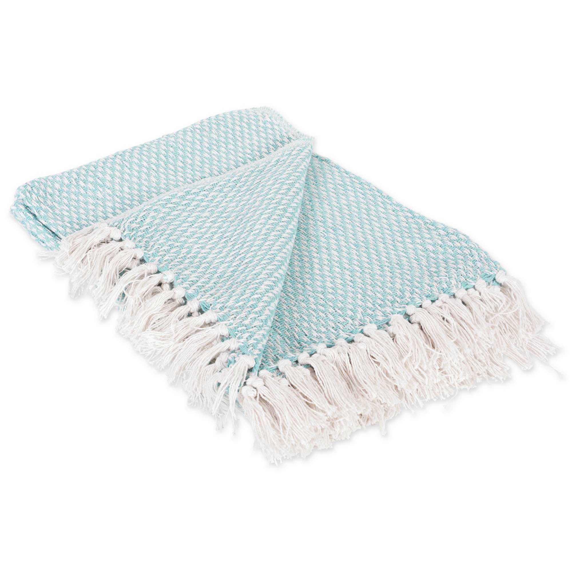 DII Aqua Woven Throw
