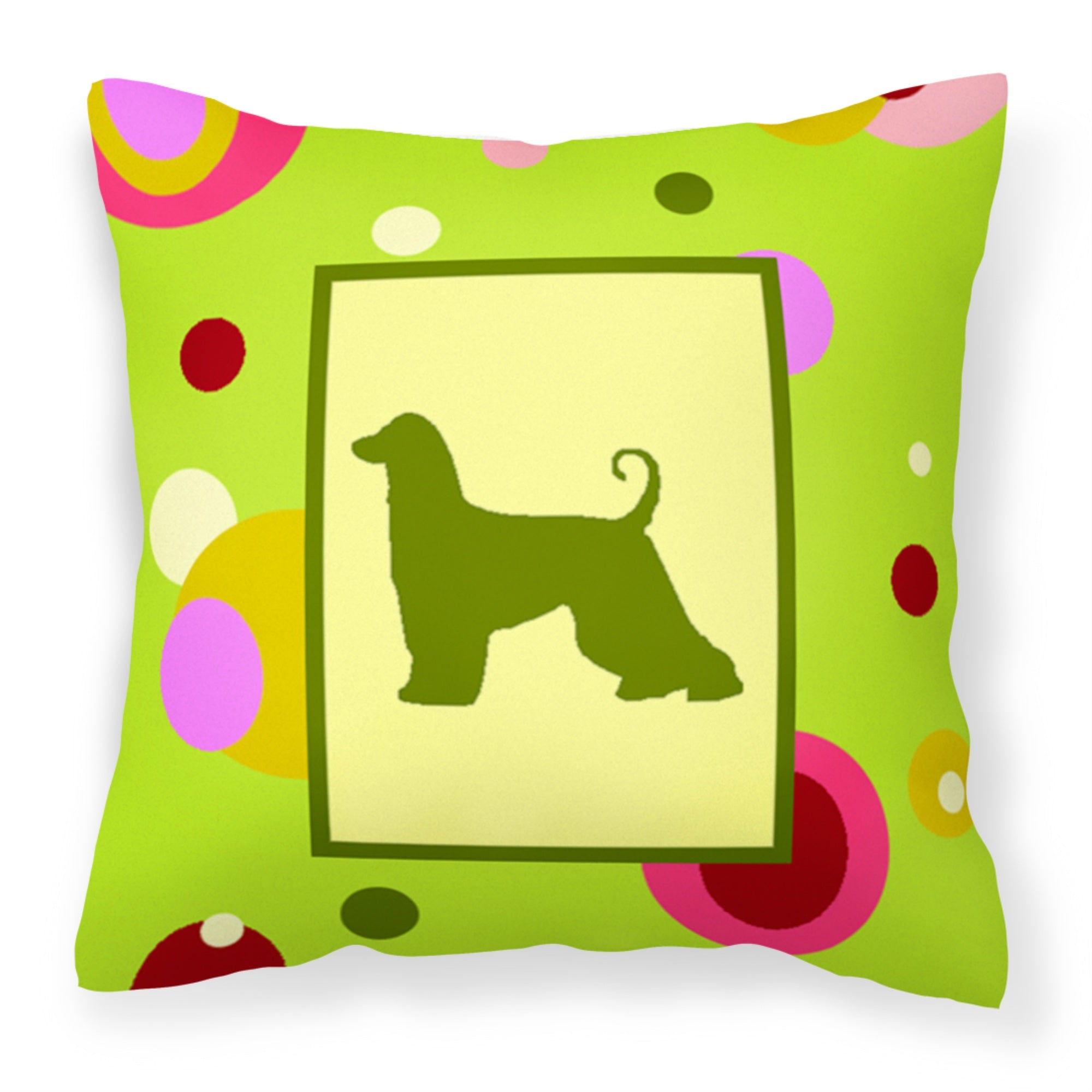 Carolines Treasures CK1002PW1414 Afghan Hound Decorative Canvas Fabric Pillow, Large, Multicolor