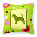 Carolines Treasures CK1014PW1414 Bloodhound Decorative Canvas Fabric Pillow, Large, Multicolor