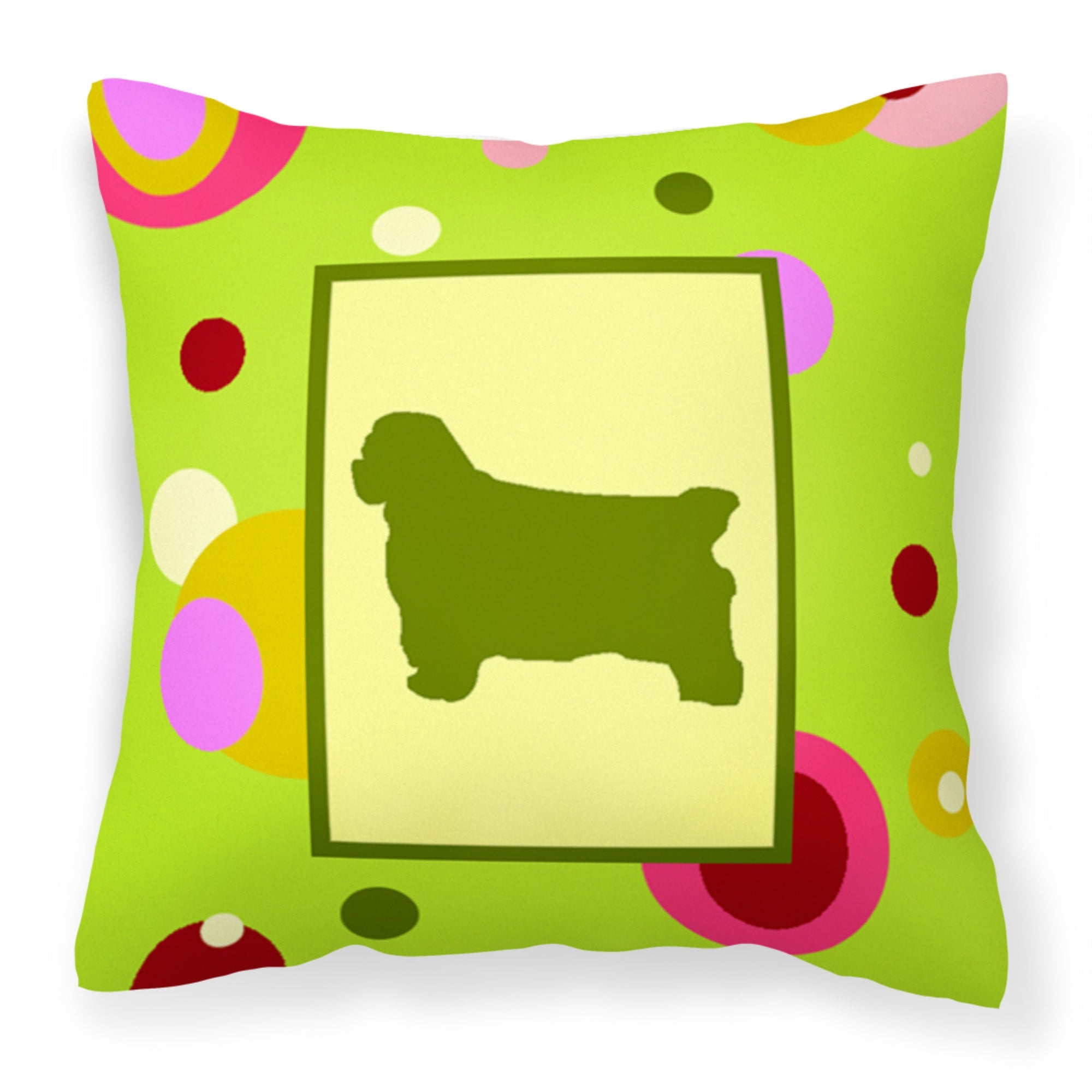Carolines Treasures CK1021PW1414 Clumber Spaniel Decorative Canvas Fabric Pillow, Large, Multicolor