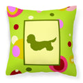 Carolines Treasures CK1025PW1414 Dandie Dinmont Terrier Decorative Canvas Fabric Pillow, Large, Multicolor