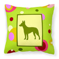 Carolines Treasures CK1045PW1414 Manchester Terrier Decorative Canvas Fabric Pillow, Large, Multicolor