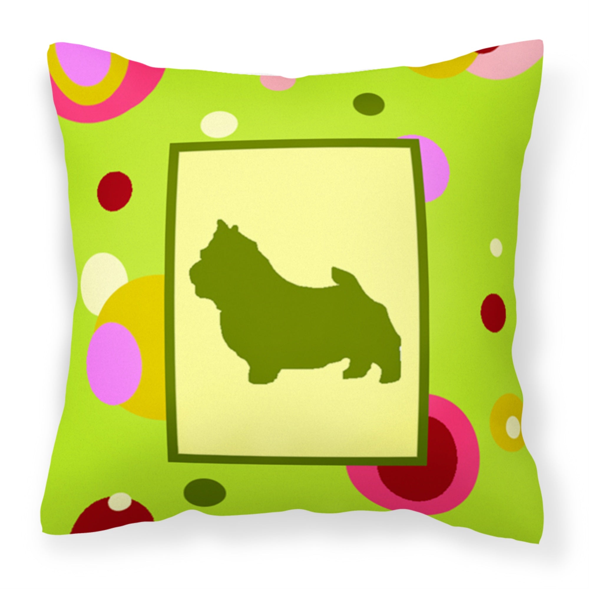 Carolines Treasures CK1048PW1414 Norwich Terrier Decorative Canvas Fabric Pillow, Large, Multicolor