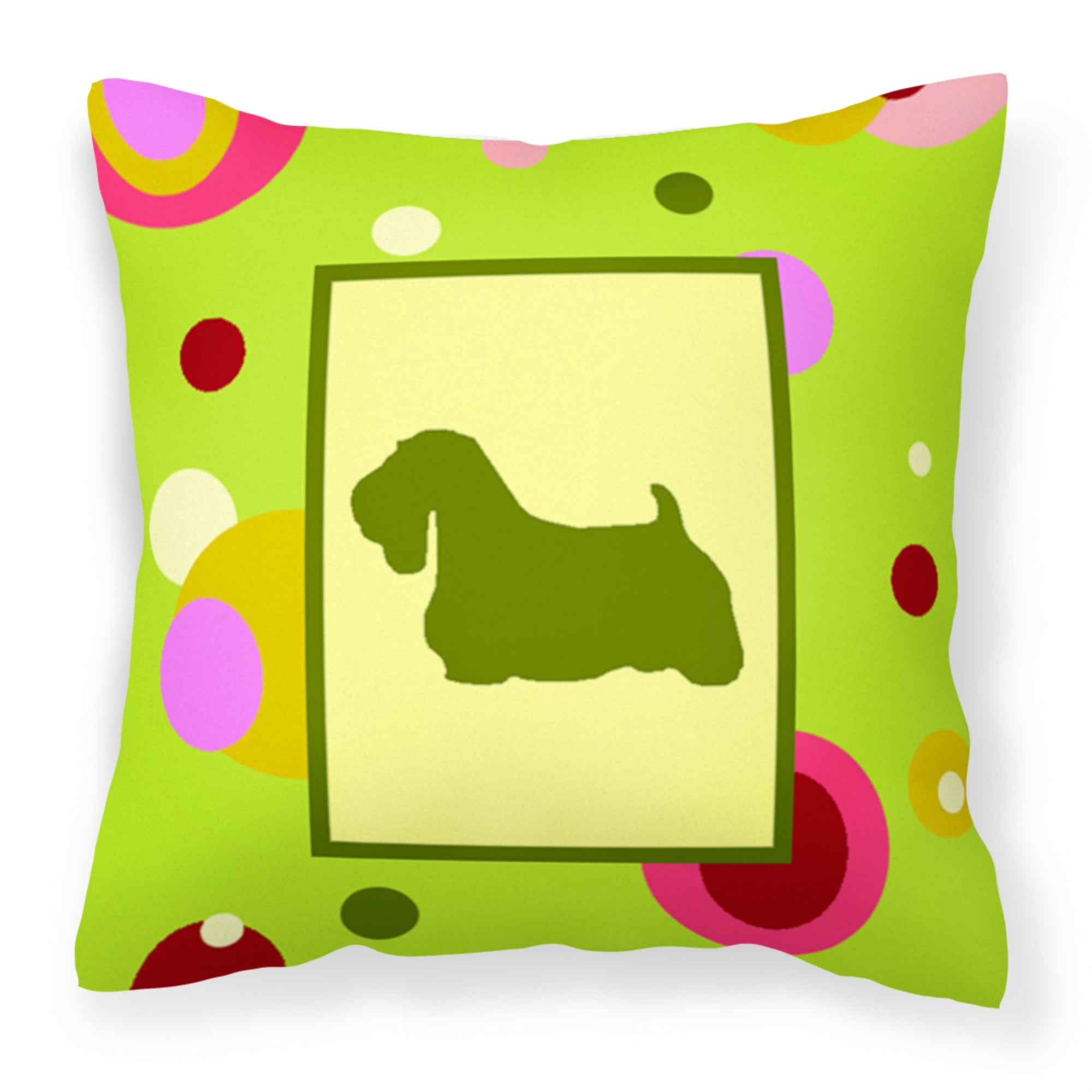 Carolines Treasures CK1055PW1414 Sealyham Terrier Decorative Canvas Fabric Pillow, Large, Multicolor