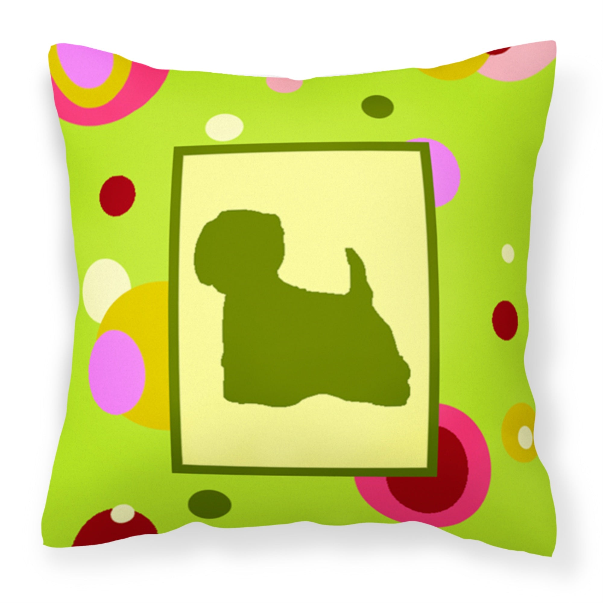 Carolines Treasures CK1065PW1414 Westie Decorative Canvas Fabric Pillow, Large, Multicolor