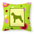 Carolines Treasures CK1079PW1414 Schnauzer Decorative Canvas Fabric Pillow, Large, Multicolor