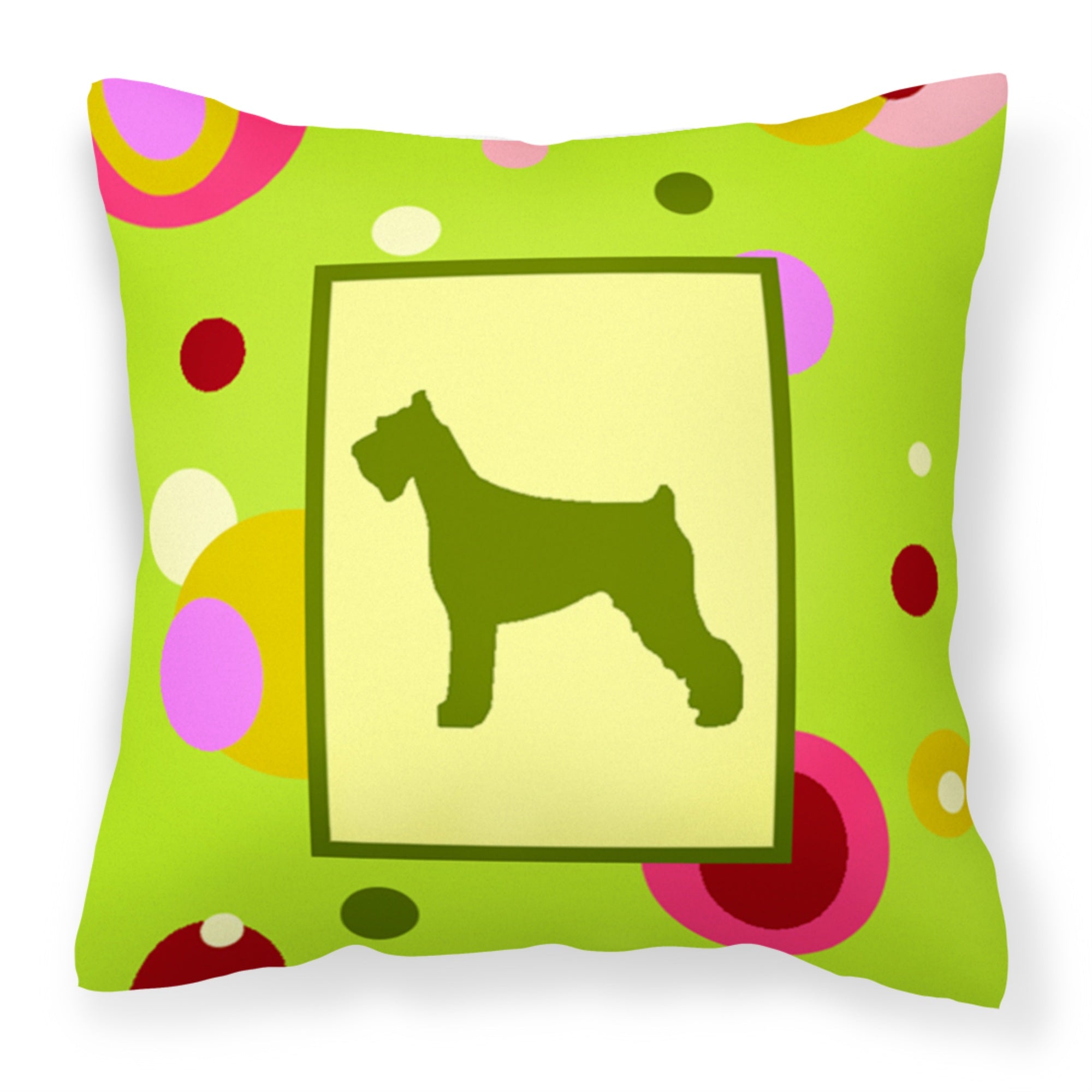 Carolines Treasures CK1079PW1414 Schnauzer Decorative Canvas Fabric Pillow, Large, Multicolor