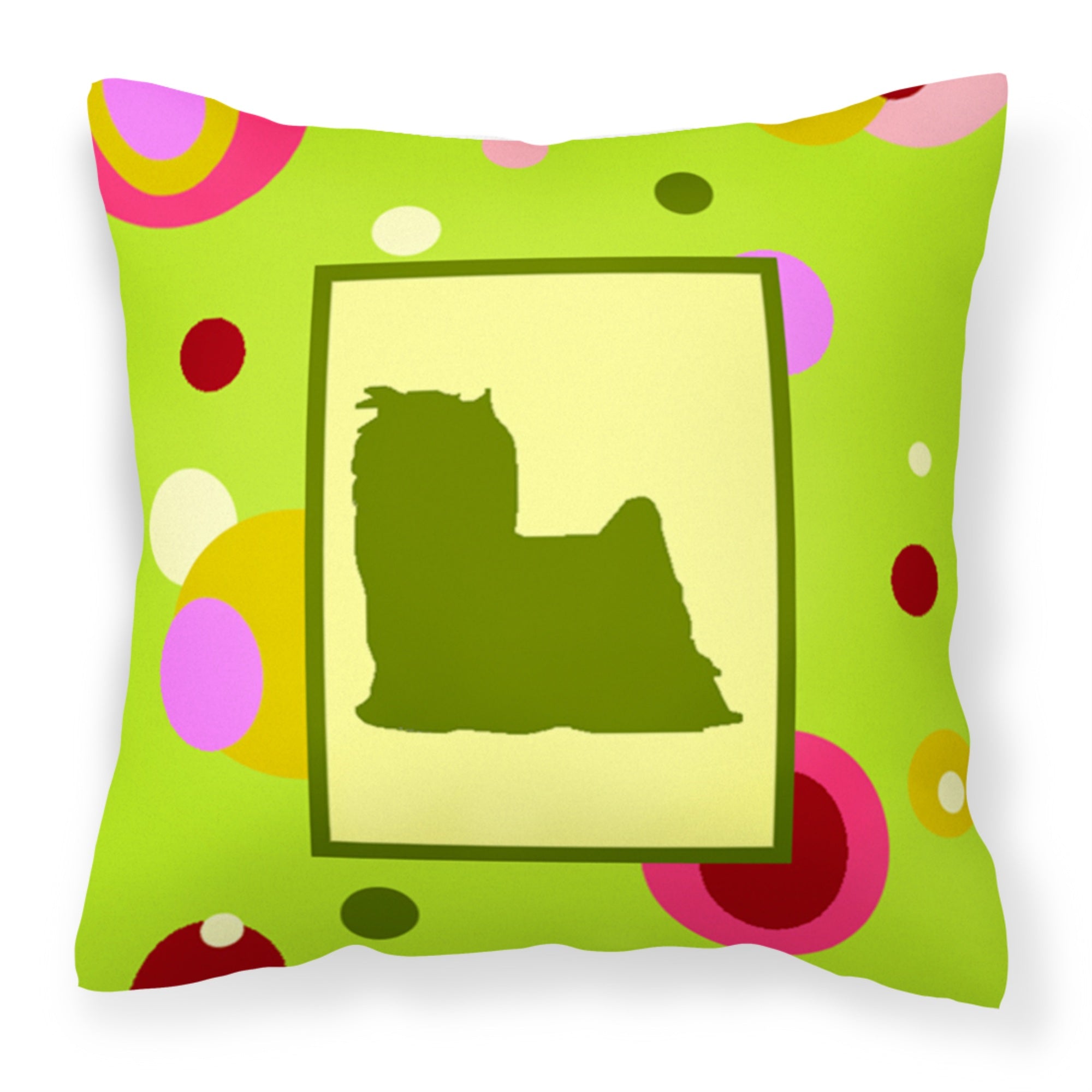 Carolines Treasures CK1084PW1414 Yorkie Decorative Canvas Fabric Pillow, Large, Multicolor