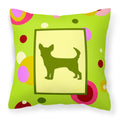 Carolines Treasures CK1086PW1414 Chihuahua Decorative Canvas Fabric Pillow, Large, Multicolor
