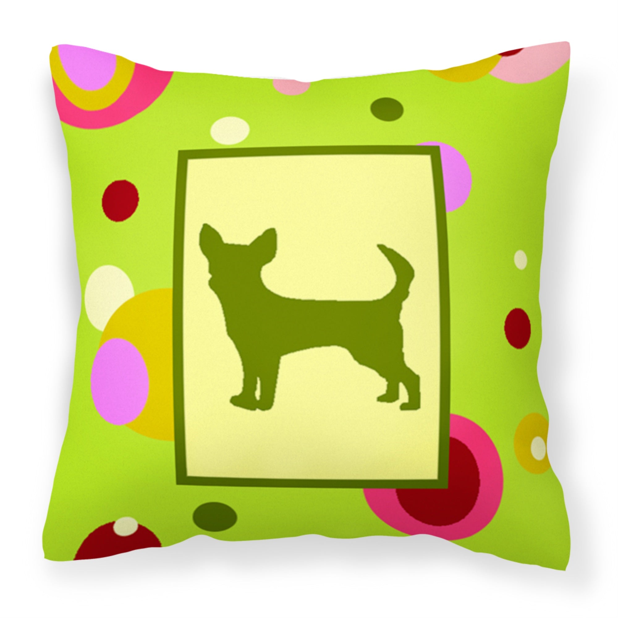 Carolines Treasures CK1086PW1414 Chihuahua Decorative Canvas Fabric Pillow, Large, Multicolor