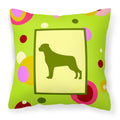 Carolines Treasures CK1091PW1414 Rottweiler Decorative Canvas Fabric Pillow, Large, Multicolor