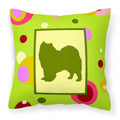 Carolines Treasures CK1093PW1414 Samoyed Decorative Canvas Fabric Pillow, Large, Multicolor