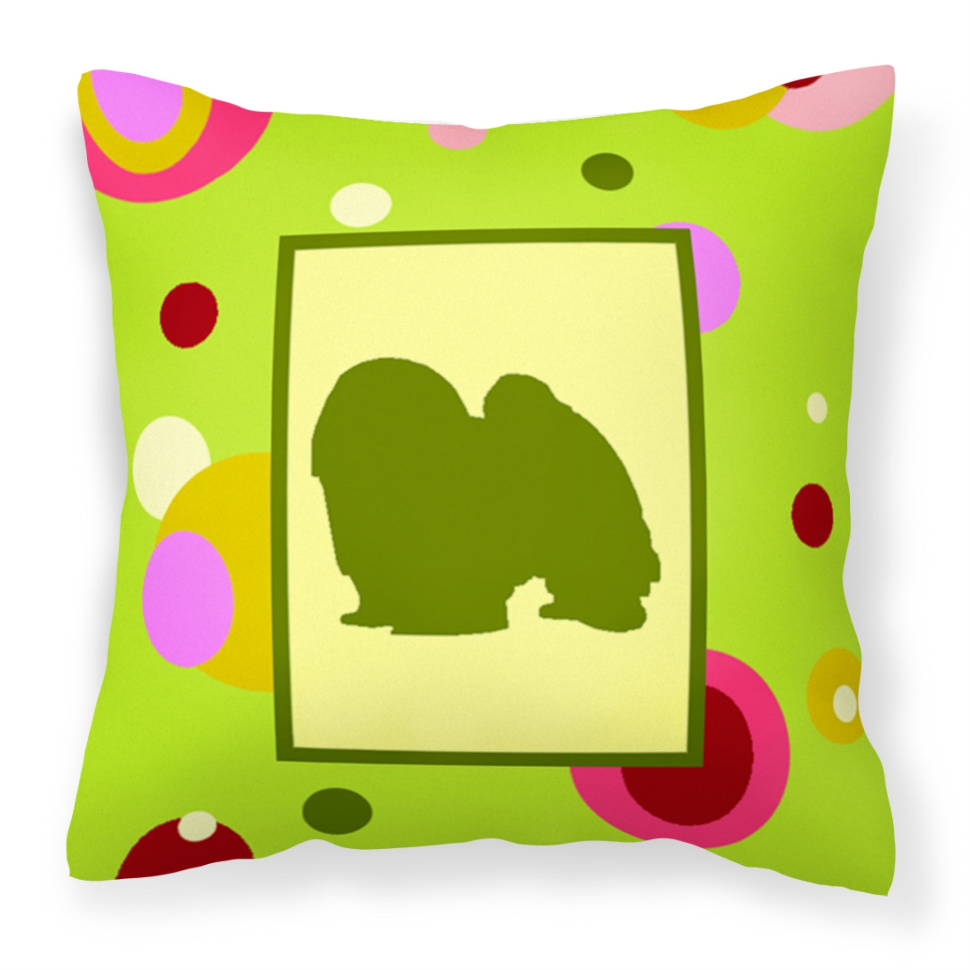 Carolines Treasures CK1103PW1414 Japanese Chin Decorative Canvas Fabric Pillow, Large, Multicolor