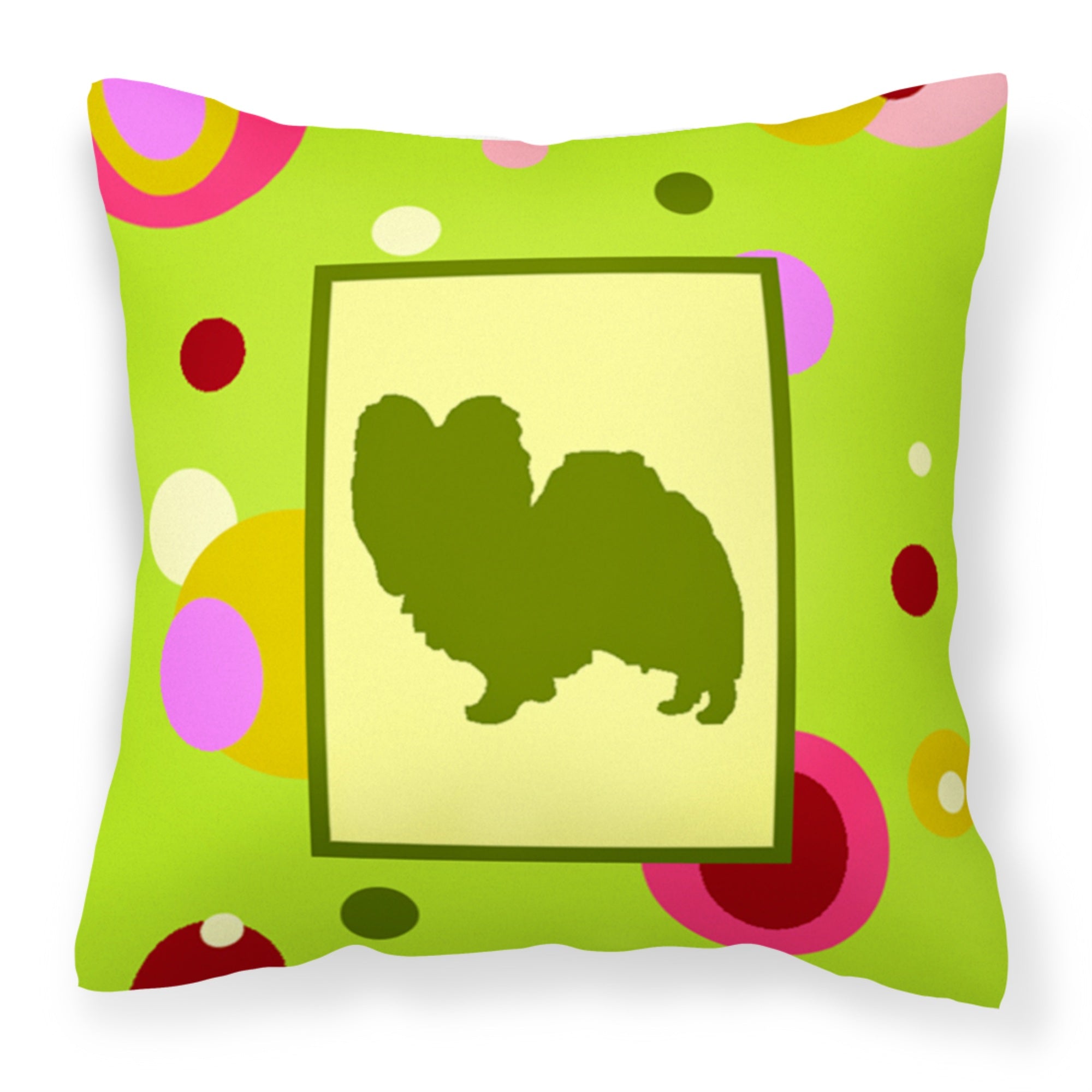 Carolines Treasures CK1105PW1414 Papillon Decorative Canvas Fabric Pillow, Large, Multicolor