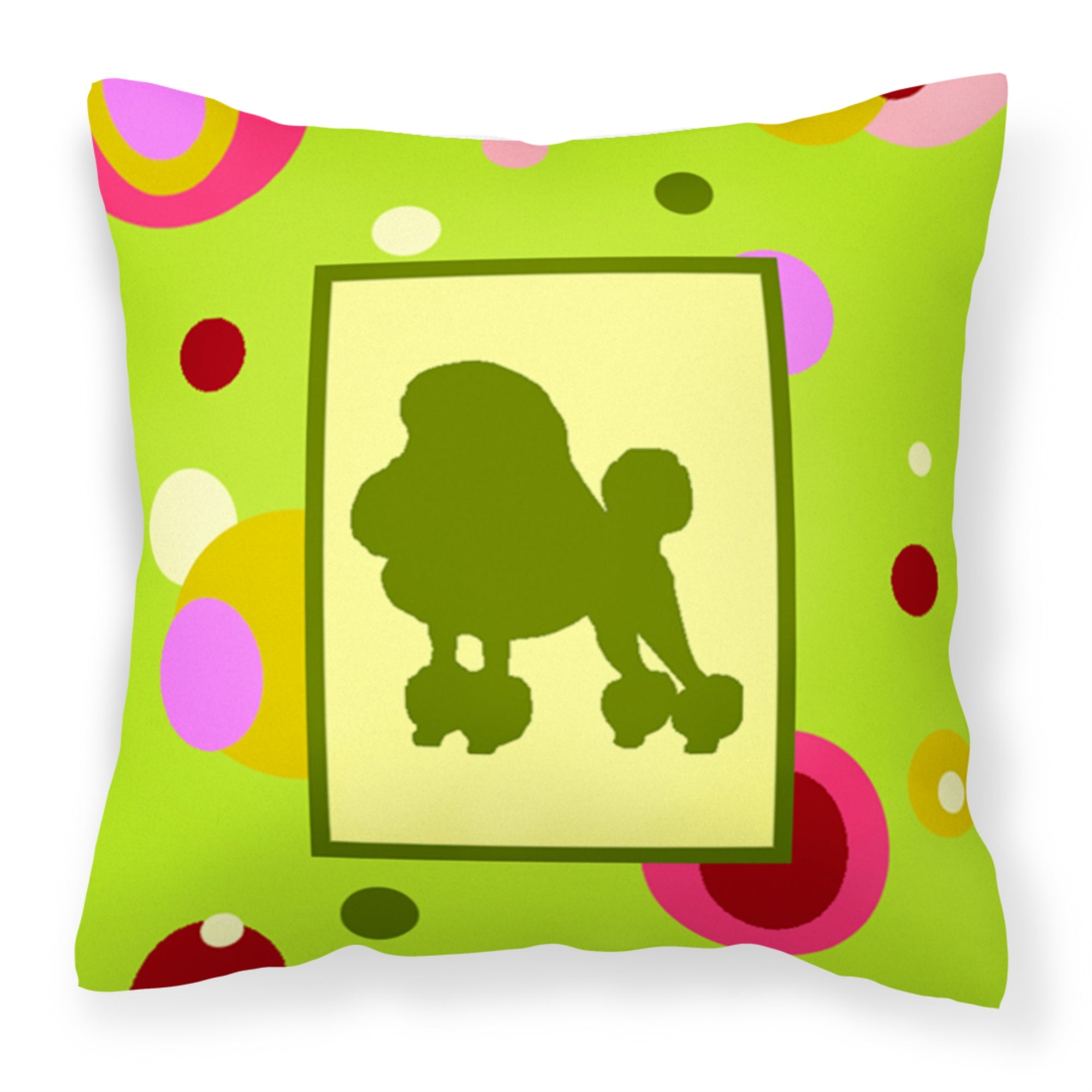 Carolines Treasures CK1106PW1414 Poodle Decorative Canvas Fabric Pillow, Large, Multicolor