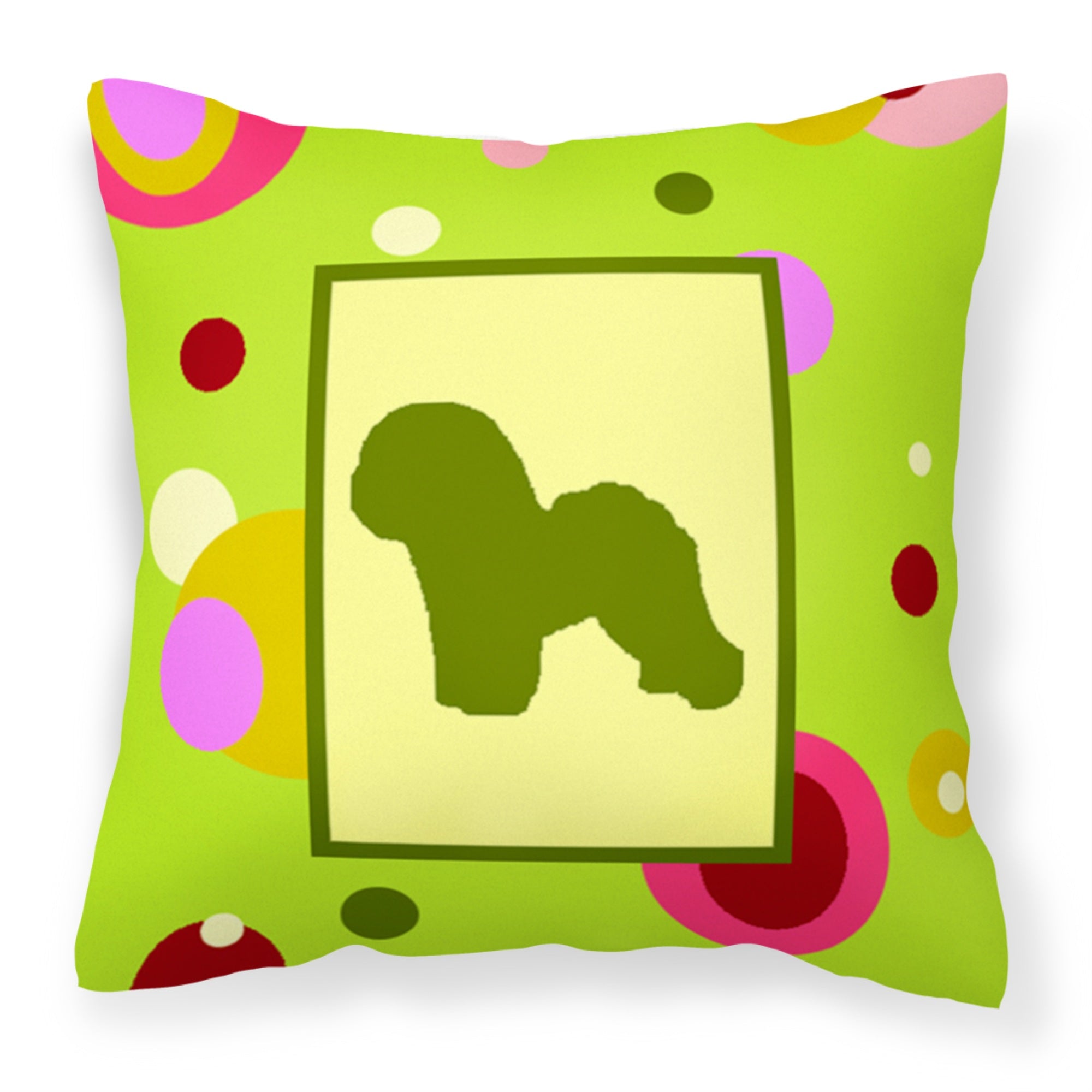 Carolines Treasures CK1108PW1414 Bichon Frise Decorative Canvas Fabric Pillow, Large, Multicolor