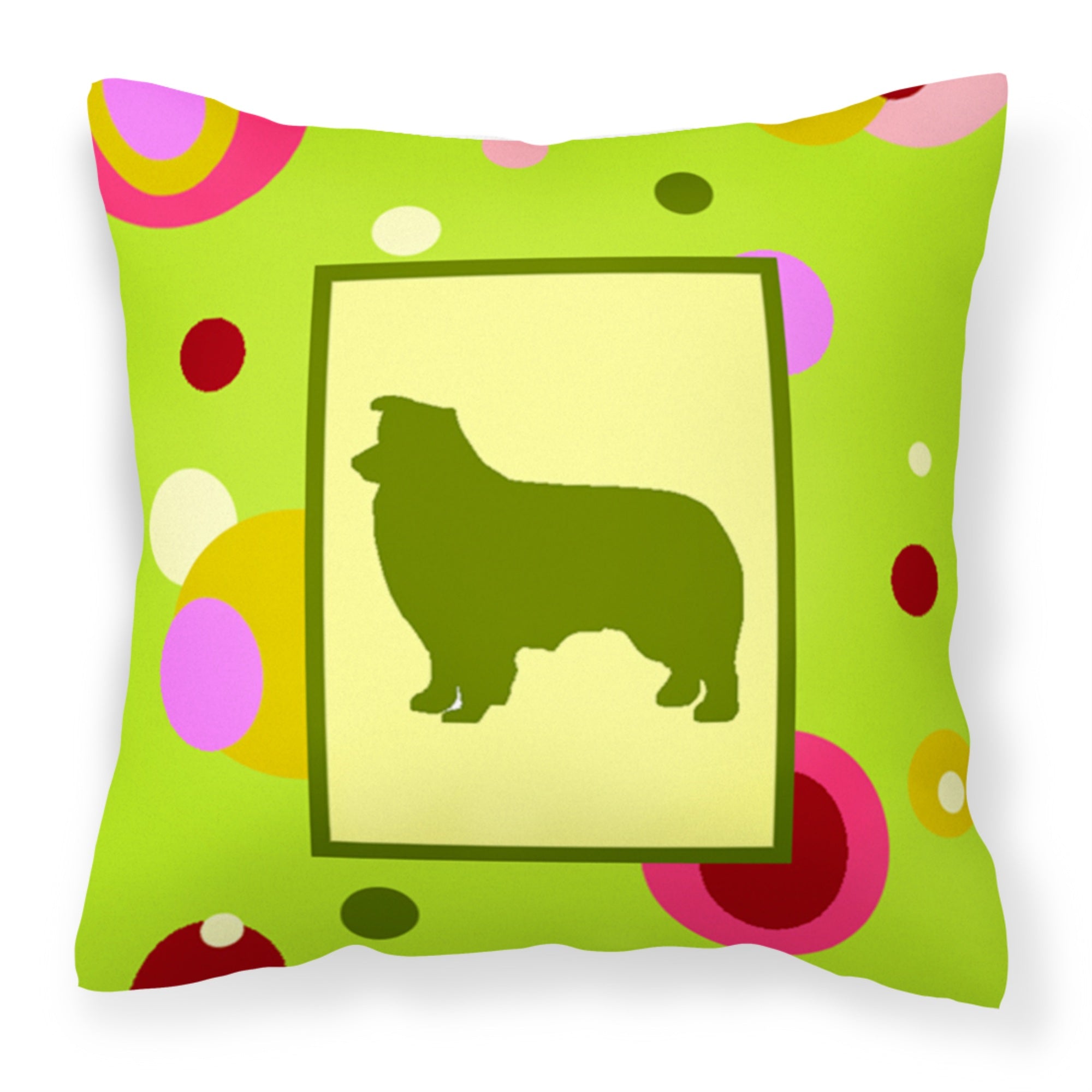 Carolines Treasures CK1119PW1414 Border Collie Decorative Canvas Fabric Pillow, Large, Multicolor
