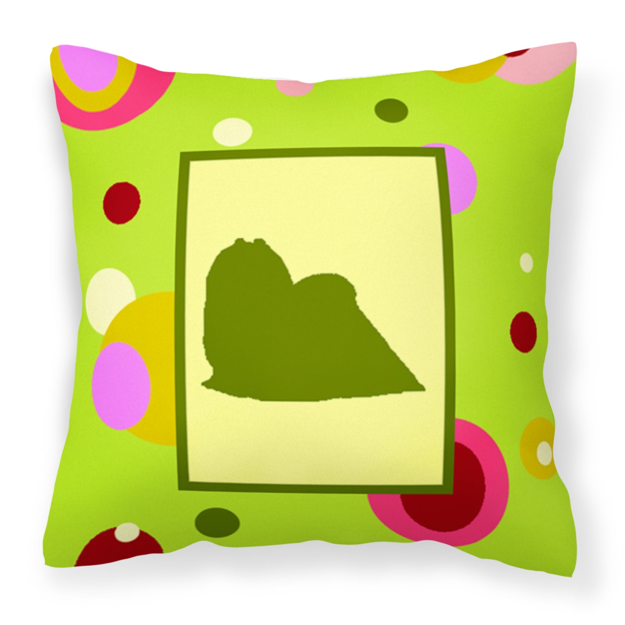 Carolines Treasures CK1141PW1414 Maltese Decorative Canvas Fabric Pillow, Large, Multicolor
